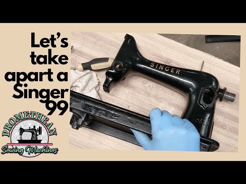 Taking apart a Singer 99 from 1956
