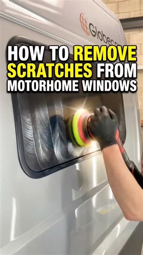 How to remove scratches from Motorhome windows #motorhome #shorts #pov
