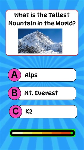 Can You Guess the Tallest Mountain?