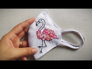 D.I.Y - Embroiderd Face Mask Tutorial | Embroidery for beginners | DIY mask at home - Let's Explore