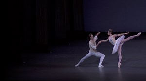 Principal Dancers Megan Fairchild and Joseph Gordon exuding the gilded opulence called for by George Balanchine's Theme and Variations. Experience the regality during the All Balanchine V program, showcasing three works created prior to the establishment of New York City Ballet: nycballet.com/balanchine5fall | New York City Ballet