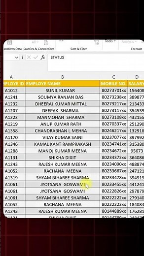 How to apply Data Validation drop down in Excel | Excel Tricks #shorts