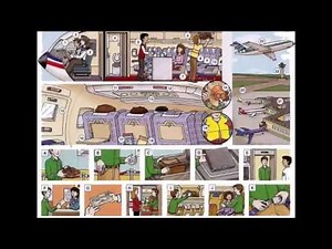 Inside and outside an aeroplane / airplane vocabulary with pictures