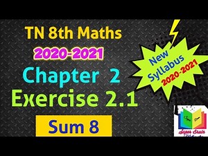 8th maths Chapter 2 Exercise 2.1 sum 8 |class 8 Maths 2nd chapter | Super brain mathematics | Tamil