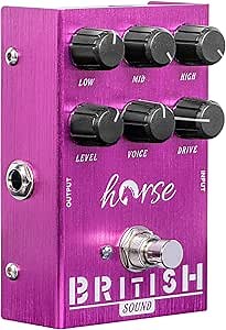 Overdrive British Rock Amp Simulator Pedal Brit-Rock Era Bluesbreaker Overload for Electric Guitar Effect Bypass