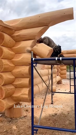 Lake Country Log Homes - LCLH on Instagram: "A few different Custom Handcrafted Western Red Cedar and Douglas Fir Log Cabins and Homes we have built a couple years back. #buildingyourdreamfromnature #blockhaus #woodworking #logcabin #logbuilding #loghomebuilder #luxuryloghomes #customloghomes"