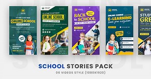Online School Promo Promo Stories Pack