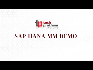 SAP HANA MM Demo | Materials Management Module Explained | Tech Pratham