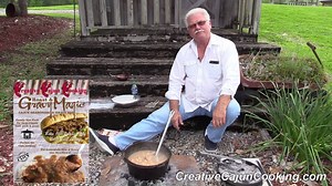 14K views · 91 reactions | We love cooking in CAST IRON, and in this video, Jimmy slows down just a minute to show us how easy it is to make a Chicken Stew in a camp style cast iron dutch oven over coals. This is great for the camp (or the backyard) and the recipe works with any meat and vegetables. That's not just Cajun, cher. That's Creative Cajun Cooking. | Creative Cajun Cooking, Inc. | Facebook