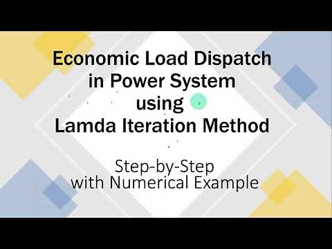 Economic Load Dispatch Problem using Lambda Iteration Method using Numerical Example ~xRay Pixy