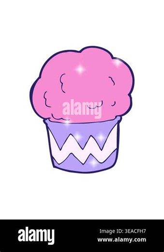 glitter effect animation of a cupcake Stock Video Footage - Alamy