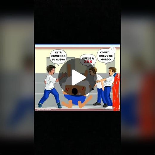 Humorous Animated Conflict Among Boys and Cartoon Character