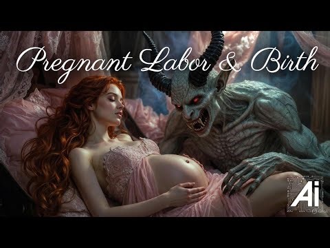 Surreal Demonic Pregnancy: Fiendish Guardian Cradles the Unborn | Gothic AI Fantasy Art