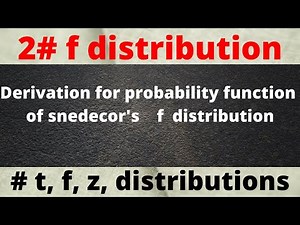 derivation for probability density function of senedcor's F distribution