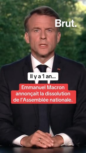 Le 9 juin 2024, Emmanuel Macron annonçait la dissolution de l’Assemblée nationale. | Brut