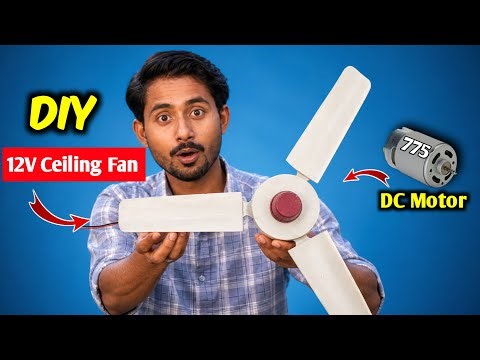 🔥How to Make a 12V Ceiling Fan at Home | PVC Pipe DIY Project Part 1 || Anisur Experiment 2.0 ||
