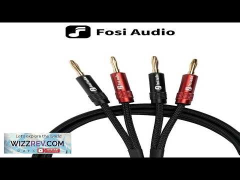 Fosi Audio Brand Nylon Braided Hi Fi Speaker Cable Wire with Gold Plated Banana