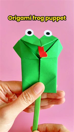 Paper Frog Puppet 🐸 It Opens Its Mouth. #shorts