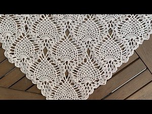 Nostaljik Çilek Şal / Crochet Sidewalk Shawl