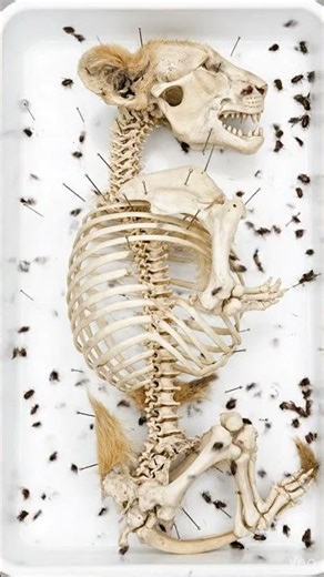 Lion Skeleton Cleaning Timelapse | Real Decay Process 💀🦁