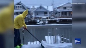 274K views · 2.5K shares | This is a pretty brilliant way to quickly clean the snow off of your porch. | The Weather Channel | Facebook