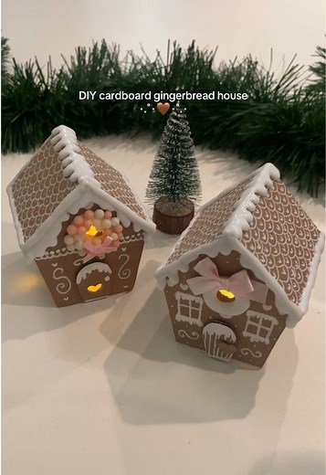 DIY Cardboard Gingerbread House Tutorial for Christmas