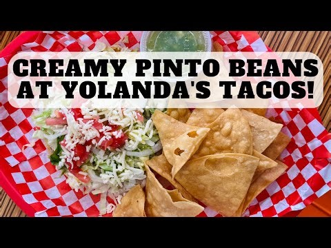 The Creamiest Pinto Beans at Yolanda's Tacos!