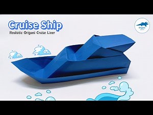 🚢How to Fold an Origami Cruise Ship – Easy Paper Boat Tutorial!