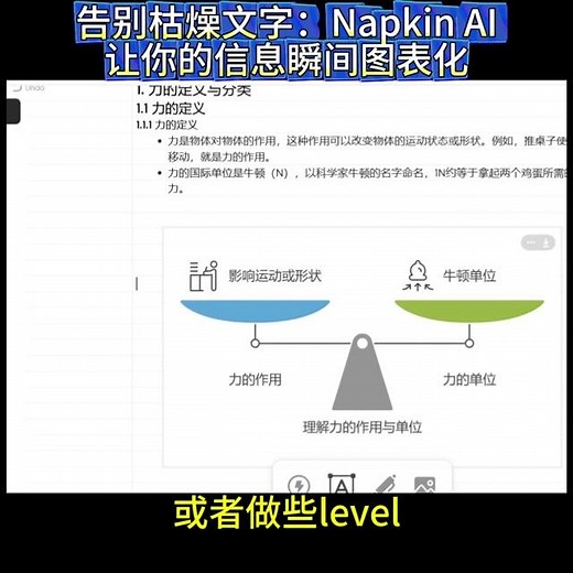 超好用的免费AI工具napkin。让你的文字瞬间转为优雅的图表。#人工智能 #napkin
