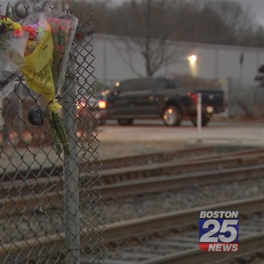 A tribute is growing near the train tracks where an off-duty Randolph police sergeant was struck and killed by a commuter train. Link to story in comments. | Boston 25 News