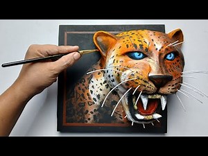 How to Make a 3D Leopard Painting Step by Step