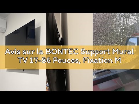Avis sur la BONTEC Support Mural TV 17-86 Pouces, Fixation Murale Inclinable jusqu'à 75 kg, Compatib