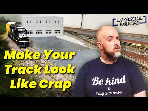 Model Railroad Track Ballasting for sidings PLUS More Scenery Tips!