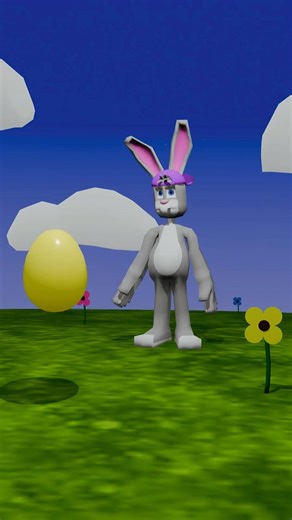 Happy Easter! #blender #easter #bunny #3d #animation #digitalart #3dart #lowpoly #fyp