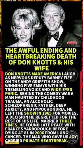 The Awful Ending and Heartbreaking Death Of Don Knotts & His Wife#shorts #viral
