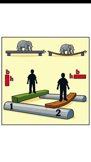Why Flexible Bridge Bends More? 🤔 | Physics Explained with Simple Example #Physics #physicsfun
