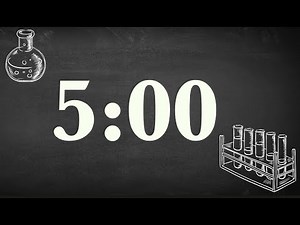 5 Minute Cute Science Chalkboard Timer (Calm Tone at End)