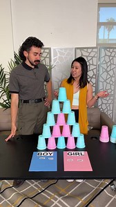 The couple performs a game of cup stacking to determine the gender of their unborn child! | What Just Happened