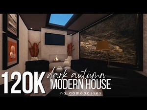 BLOXBURG | Dark Autumn Modern House | 120k | No Gamepass Speedbuild