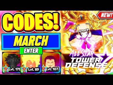 ⚠️New⚠️ ALL WORKING CODES For All Star Tower Defense March 2026 - Roblox ASTD Codes