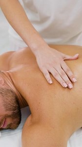 Close-Up of Male Back Massage in Spa for Relaxation Therapy