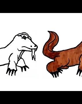 How To Draw Komodo Dragon Easy Step By Step