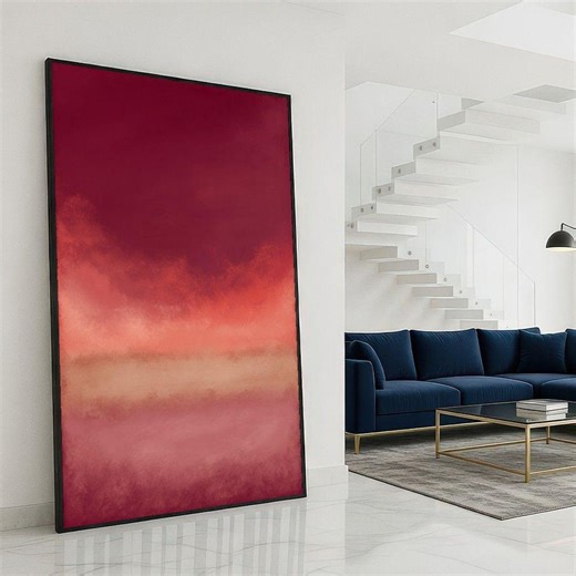 Stampa su tela di Mark Rothko in rosso corallo intenso - Etsy Italia