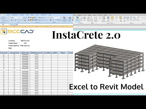 How to convert your Excel data to a Revit Model using Revit Extension InstaCrete 2.0 | An Easy Way.