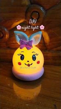 DIY easy night light 💡|easy clay craft ideas |#diy #shorts #ytshorts #bulb #srshandcraft