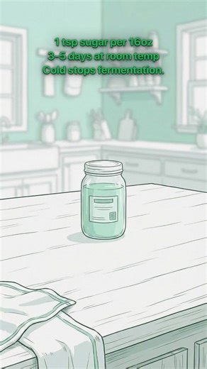 Perfect fizz formula: 1 tsp sugar per 16oz 3-5 days at room temp Cold stops fermentation. Master your carbonation. #kombuchabrewtracker #fermentationfriends #kombucha #kombuchabrew #fermentation #carbonation #f2 #fizzy #kombuchatips #homebrew #perfectfizz