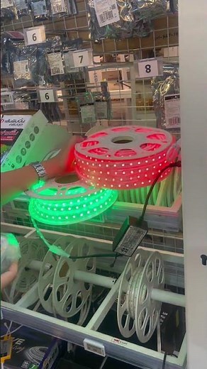 Concealed ceiling LED strip lights with changeable colors.