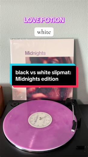 white vs black slipmat: Midnights Edition what’s your favorite pressing of midnights? . . #taylorswift #taylorswiftvinyl #vinyl #midnights #tsmidnights