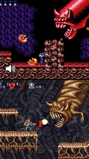 Contra Boss: Emperor Demon Dragon God JAVA (8-Bit vs 16-Bit) #contra #contra3 #java #nes #snes