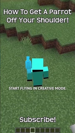 How To Get A Parrot Off Your Shoulder In Minecraft?!